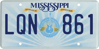 MS license plate LQN861