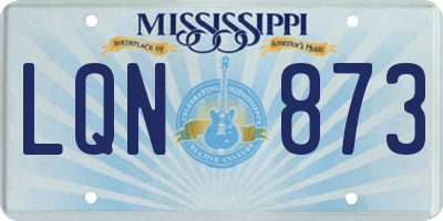 MS license plate LQN873