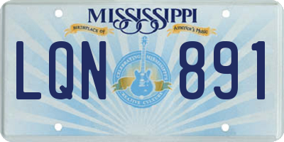 MS license plate LQN891