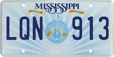 MS license plate LQN913