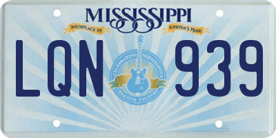 MS license plate LQN939