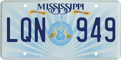 MS license plate LQN949