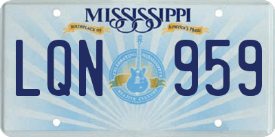 MS license plate LQN959