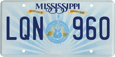 MS license plate LQN960