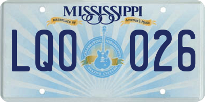 MS license plate LQO026