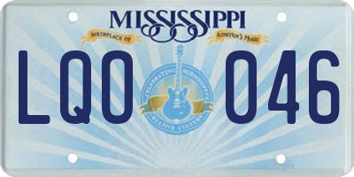 MS license plate LQO046