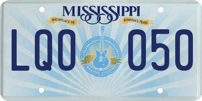 MS license plate LQO050