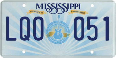 MS license plate LQO051