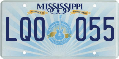 MS license plate LQO055
