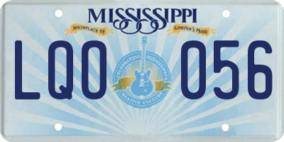 MS license plate LQO056