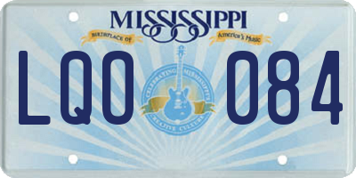 MS license plate LQO084