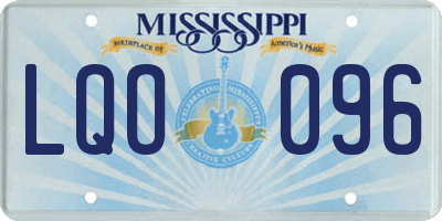 MS license plate LQO096