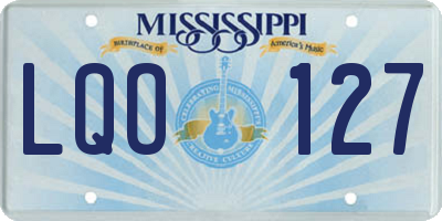 MS license plate LQO127