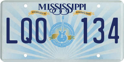 MS license plate LQO134