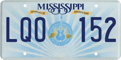 MS license plate LQO152