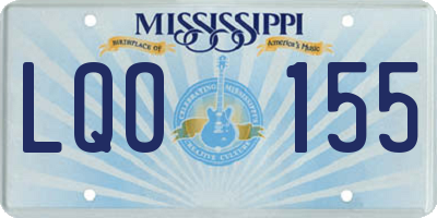 MS license plate LQO155