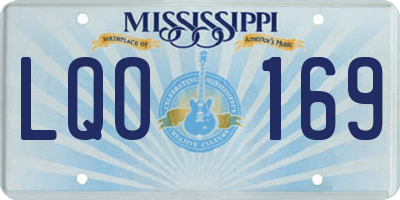 MS license plate LQO169