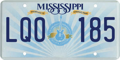 MS license plate LQO185