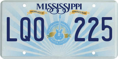 MS license plate LQO225