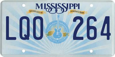MS license plate LQO264