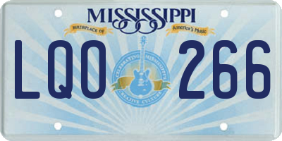 MS license plate LQO266