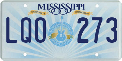 MS license plate LQO273