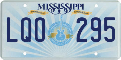 MS license plate LQO295
