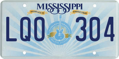 MS license plate LQO304