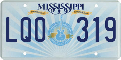 MS license plate LQO319