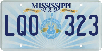 MS license plate LQO323