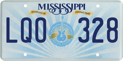 MS license plate LQO328