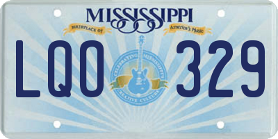 MS license plate LQO329