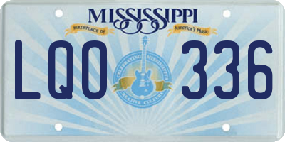 MS license plate LQO336