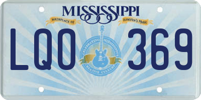 MS license plate LQO369