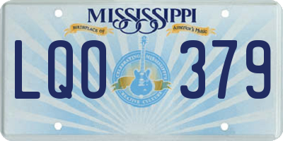 MS license plate LQO379