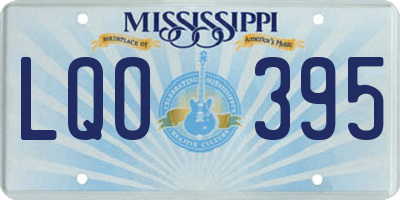 MS license plate LQO395
