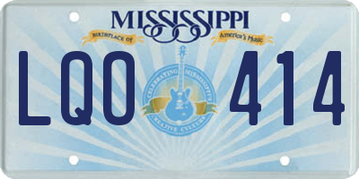 MS license plate LQO414