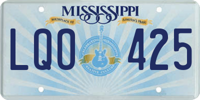 MS license plate LQO425