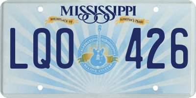 MS license plate LQO426
