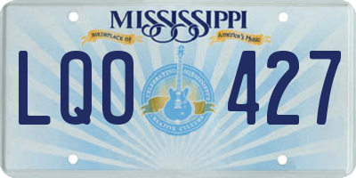 MS license plate LQO427
