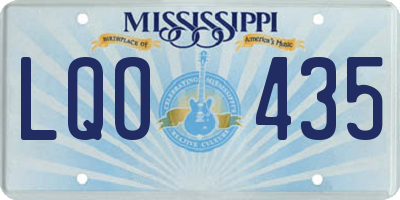 MS license plate LQO435