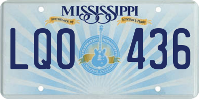 MS license plate LQO436