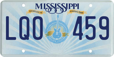 MS license plate LQO459