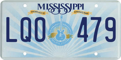 MS license plate LQO479