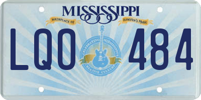 MS license plate LQO484