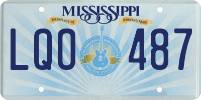 MS license plate LQO487