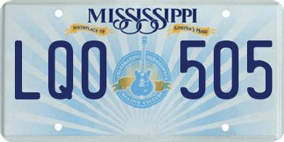 MS license plate LQO505