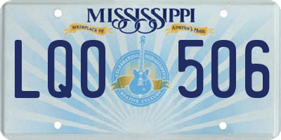 MS license plate LQO506
