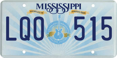 MS license plate LQO515