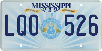 MS license plate LQO526